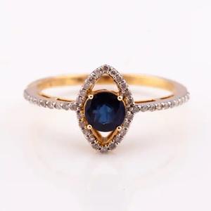 แหวนชุบทอง14K สุดหรูแหวน925เงินประดับเพชรแซฟไฟร์ประดับงานหมั้นงานแต่งงานที่สะดุดตาด้วยการชุบโรเดียม - Product Image 2