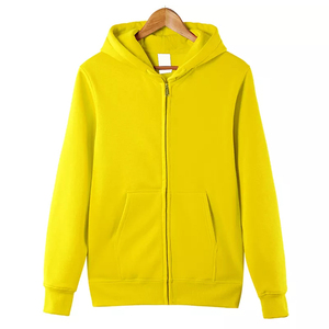 Custom 100% Cotton Full Zip Hoodie for Men Breathable Street Wear Front Logo Print Solid Pattern Winter Season Hoodie Pakistan - Product Image 6