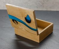 Boîtes de rangement décoratives personnalisables en bois de manguier indien poli, faites à la main, grand format, thème amour gravé unique