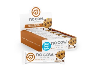Barras de Proteína Veganas Sin Leche, Sabor Mejorado a Mantequilla de Maní y Chispas de Chocolate, Paquete de 12 - Product Image 1