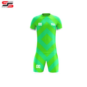 Camiseta deportiva de equipo de fútbol con logotipo de impresión personalizado, diseños de uniformes de fútbol de secado rápido, camiseta de fútbol azul, Conjunto de camiseta de fútbol - Product Image 5