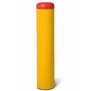 MORAVIA paletto di protezione contro gli urti da fissare, plastica, 560 mm di altezza, giallo, inclusi viti - Product Image 1
