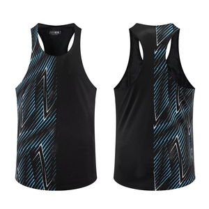 เสื้อกล้ามออกกำลังกายผู้ชายแบบสั่งตัด ผ้าฝ้าย 100% แห้งเร็ว ระบายอากาศดี สไตล์ไฮสตรีท ผ้าถัก ทันสมัย รุ่นใหม่ล่าสุด - Product Image 4