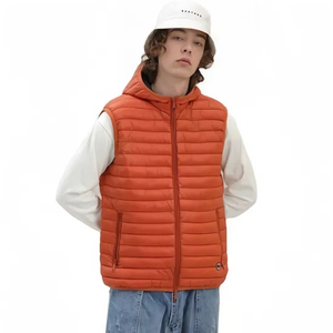 ¡Novedad de 2025! Chaleco acolchado de lana con logotipo personalizado, Chaqueta corta impermeable transpirable para ropa informal de invierno - Product Image 3