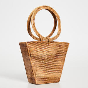 Bolsos de mimbre ecológicos, bolso de ratán natural hecho en Vietnam, bolso de mano al por mayor. - Product Image 1