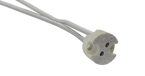 Portalámparas halógeno para bombillas dicroicas de 12V con cable de silicona (F-Bright 1200579) - Product Image 1