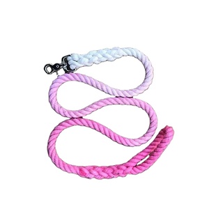 Cadeau pour les amoureux des chiens, laisse pour chien en corde ombrée, élégante et magnifique - Product Image 1