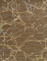 100% Bambus Seiden teppich Eleganter Luxus-Wohnbereich Teppich Hand geknüpft mit tibetischem Design Plüsch Abstraktes Muster