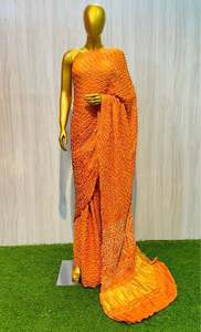 ผ้าส่าหรีสไตล์แบนดานีสุดหรูสำหรับผู้หญิง ของขวัญในราคาที่เข้าถึงได้ โดยผู้ส่งออกจากอินเดีย - Product Image 3