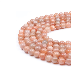 Stone Beads Peach moonstone stone Beads Strand Stone Jewelry Loose Smooth Gemstone <b>Healing</b> <b>Necklace</b> Natural <b>Crystal</b> Wholesaler - Product Image 2