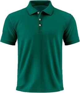 Léger 100% coton pour homme pour polo tricoté à manches courtes avec bouton de couleur unie - Product Image 4