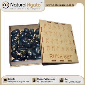 Juego de Runas de cristal Rodonita al por mayor, piedra de energía Wicca Natural para adivinación e intuición, meditación Reiki en protección Sto - Product Image 4