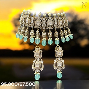 925 collier en argent Sterling boucles d'oreilles ensemble Vintage exquis perles plaqué or bijoux fiançailles mariage meilleurs cadeaux pour les femmes - Product Image 1