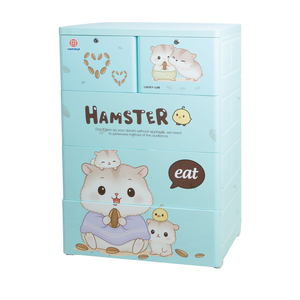 Armoire de rangement en plastique à 4 niveaux de grande taille 3824 Lucky 3824, en matériau PP, placard de rangement multifonctionnel au design moderne - Product Image 3