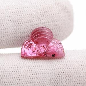 หินสีชมพู Cabochon สำหรับทำเครื่องประดับหินทัวร์มาลีน,พลอยเทียมแบบหลังเรียบคุณภาพสูงสีชมพูทัวร์มาลีน - Product Image 2