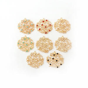 Abalorios de piedras preciosas de Prehnita hechos a mano chapados en oro, conjunto de componentes de una sola punta, pendientes de moda para fiestas, joyería al por mayor - Product Image 5