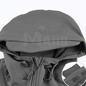 Chaqueta táctica de camuflaje con capucha para hombre, chaqueta impermeable de gran tamaño para exteriores, venta al por mayor - Product Image 6