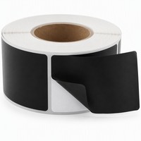Étiquette autocollante imperméable et résistante à l'huile personnalisée - Rouleau adhésif noir pour bouteilles - Vente en gros directe d'usine - Commande en gros