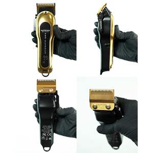 Tondeuse à barbe sans fil professionnelle avec lames en acier inoxydable, étanche IPX7, réglable, USB/électrique, pour usage domestique et hôtelier (US) - Product Image 4