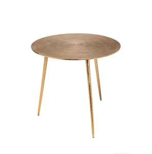 Table d'appoint ronde en métal de style moderne avec finition dorée Mobilier de luxe fait à la main pour la maison Salon Accent d'angle fantaisie - Product Image 3