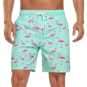 Pantalones cortos de algodón informales con estilo para hombre, bolsillos con cordón de patrón sólido, ecológicos, antiarrugas, para fiestas de vacaciones de verano - Product Image 2