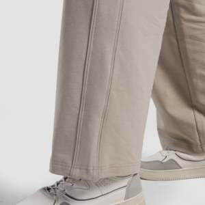 Pantalon décontracté beige à jambes larges et respirant pour homme - Product Image 6