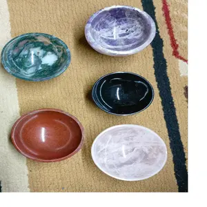 Ciotole di pietre preziose di agata naturale su misura disponibili in dimensioni 2/3 pollici ideali per la rivendita da fornitori di prodotti olistici e curativi