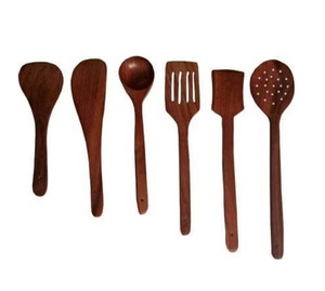 Venta al por mayor logotipo personalizado cuchara de madera espátula tornero cocina servir utensilios de cocina utensilios de madera para cocinar - Product Image 1