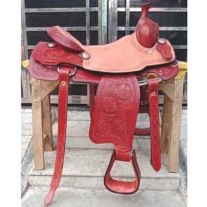 Хорошее качество западное кожаное седло Wade коричневая вилка Roping Ranch Horse Saddle Size