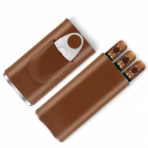 Estuche para Cigarros de Cuero PU Clásico Francés, Humidor Ecológico a Prueba de Humedad, Caja de Regalo Premium para Viaje, Personalizable OEM - Product Image 2