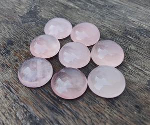 AAA + พลอยสีชมพูหินควอตซ์ทรงกลมแบบแบนปรับเทียบได้มีทุกขนาดขายส่ง - Product Image 4
