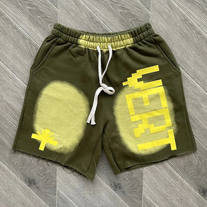 Pantalones Cortos de Verano 2025 OEM, Estilo Francés, Tejido Grueso, 100% Algodón, Impresión Serigrafiada, Estilo Urbano, Lavado Ácido Decolorado al Sol para Hombre - Product Image 3