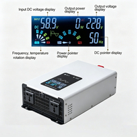 Inverter Daya Gelombang Sinus Murni 5000W DC 24V 48V 60V 72V 96V ke AC 110V 220V Konverter Tenaga Surya untuk Rumah RV Cadangan Daya Darurat