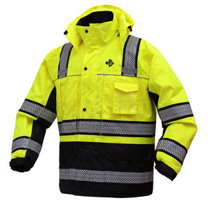 Hi Vis Jacket Seguridad Trabajo Cinta reflectante Hoddie Salud y seguridad Trabajo Chaqueta con capucha - Product Image 3