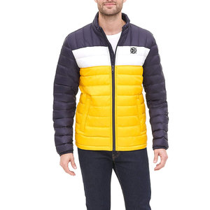 Meilleur fournisseur Veste bouffante style High Street pour homme Col montant Manches longues Longueur régulière Toile d'hiver Offre Spéciale - Product Image 1