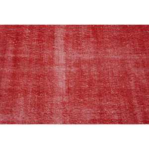 3.6x6.6 ft Rug, Vintage Turkish Accent Rug, <b>Red</b> <b>Wool</b> Rug - Product Image 5