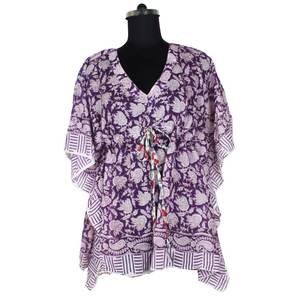 Bloque estampado sin mangas Maxi algodón indio Maxi Vestidos para mujeres KFCS080 algodón verano Maxi vestido 100% diseñador de ropa orgánica - Product Image 5