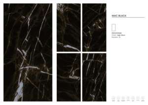 Azulejos de Porcelana con Acabado Brillante Negro MAC - Product Image 3