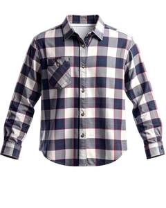 Camisa a Cuadros para Hombre, Manga Larga, Cuello Abotonado, Informal, de Algodón, con Bolsillo en el Pecho, para Primavera, en Colores Gris, Azul y Rojo, Venta al Por Mayor - Product Image 1
