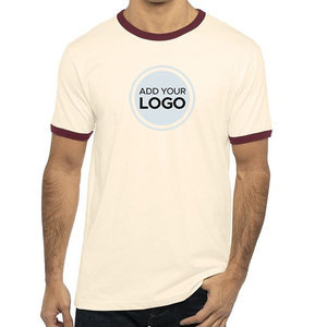 T-shirt en coton de bambou biologique à col contrastant, haute élasticité, absorbant l'humidité, pour la détente, service DDP gratuit - Product Image 2