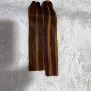 Extensions de cheveux style vietnamien sans couture, couleur Ombre, cheveux lisses - Product Image 4