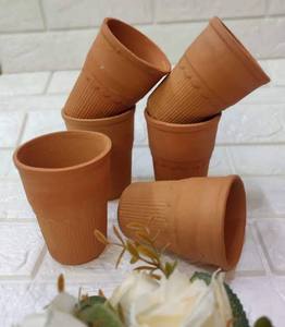 Premium Quality Eco-Friendly Vintage Terracotta <b>Glass</b> Clay Kulhad <b>Tea</b> Coffee <b>Cup</b> 200ml Customized Color Bulk Price Indian - Product Image 1
