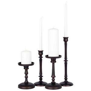 Ensemble de 3 bougeoirs Tapper de qualité exclusive Couleur noire Design attrayant Bougeoir artisanal Décor de restaurant - Product Image 5