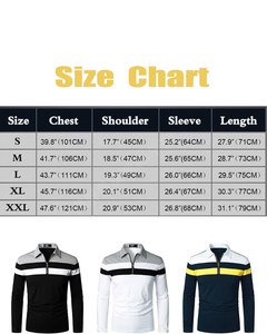 Camisa de Golf Clásica para Hombre, de Manga Larga, en Color Gris Jaspeado, Tejido de Punto, Poliéster/Algodón, de Alta Calidad, con Cierre y Diseño Liso para Bordar - Product Image 6