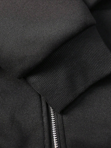 Sweat à capuche d'hiver personnalisé tendance pour homme avec fermeture éclair intégrale en tissu polaire respirant coton/polyester - Product Image 4