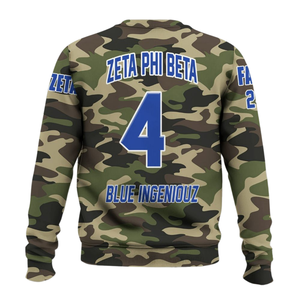 Zeta Phi Beta Greek Sorority 1920 Embroidered Blue <b>Crewneck</b> <b>Sweatshirt</b> Women Pullover - Product Image 2