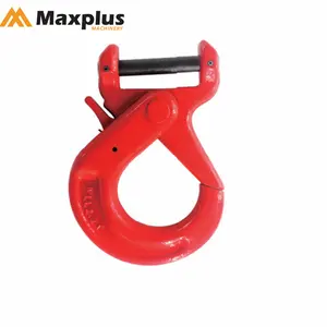 Construction Lifting Alloy Steel G80 Short Clevis Self-Lock Hook For Web Sling Chain