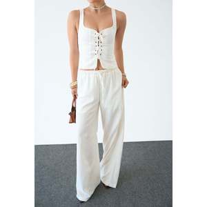 Blusa Ligera Color Crudo con Cordones - Product Image 3