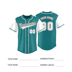 Alta venta de ropa de suelo desgaste de los hombres Jersey de béisbol sublimación impresa Color sólido hombres Jersey de béisbol - Product Image 5