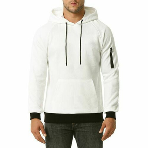 Hoodie unisexe en polyester/coton de haute qualité, anti-plis, à épaules tombantes, coupe carrée, imprimé sur mesure, en molleton bouclette teint uni, coupe classique - Product Image 4